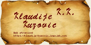 Klaudije Kuzović vizit kartica